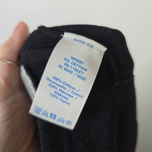 Boden Milano Colorblock Knit Fit Flare Dress Black Light Gray 4 Long Tall - Picture 6 of 6